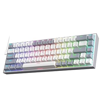Amazon | Redragon K631 Gery 65%有線RGBゲーミングキーボード